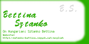 bettina sztanko business card